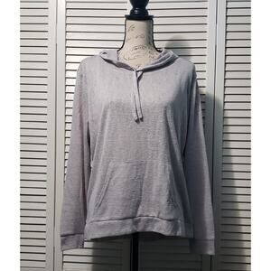 Weatherproof Vintage Slub Hoodie Womens Medium Silver Gray Lightweight  Pullover